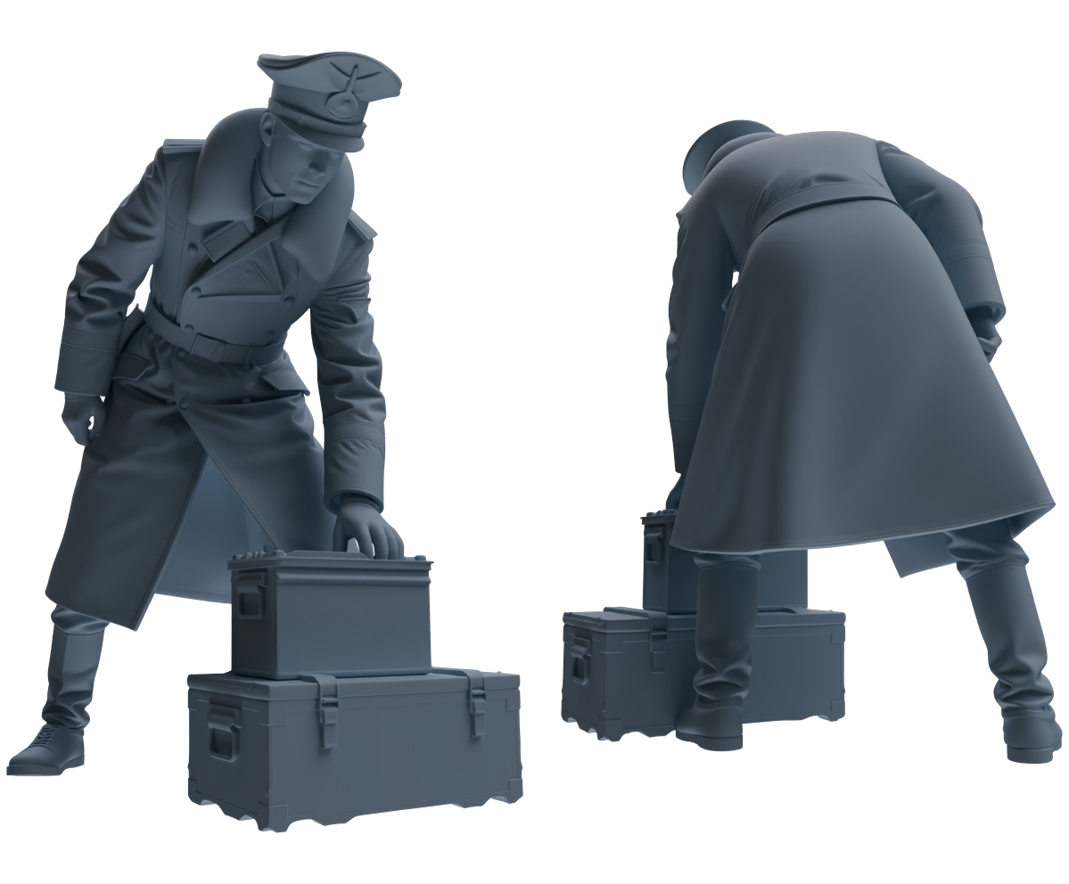 MRY-SFW LYGR711 WWII German Army War Scene Six-Person Combat Readiness Group