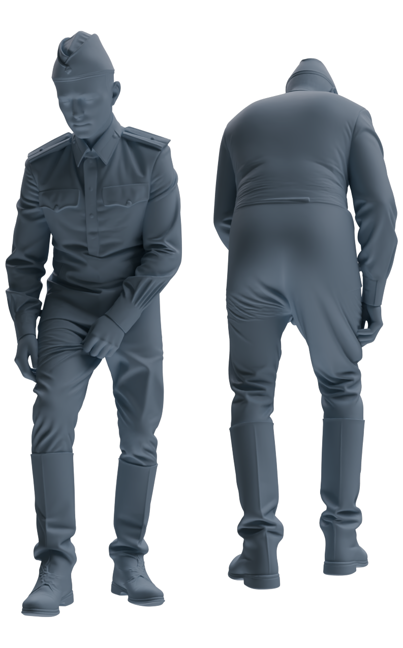 MRY-SFW LYGR732 WWII Soviet Army War Scene Daily Routine 2 Seven-Person Group