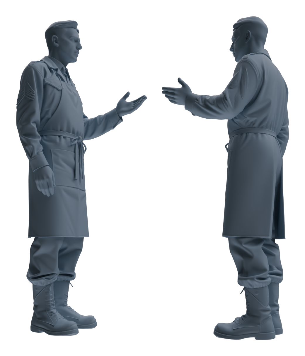 MRY-SFW LYGR592 Historical WWII U.S. Army Seven-Person Mess Hall Group