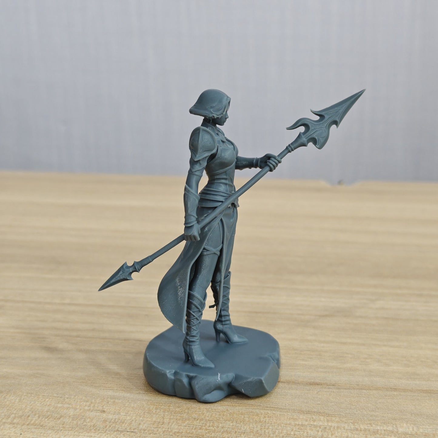 MRY-SFW LYTR1347 Wind Pattern Spear Female Ranger Fantasy Warrior 3D Printed Figure Model