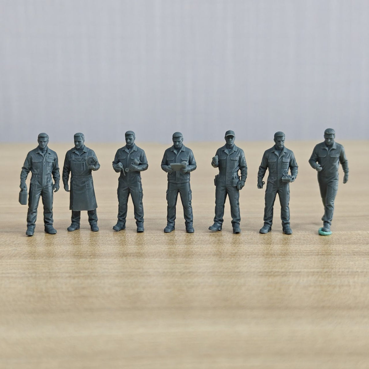 Miniature Figures Auto Repair Worker Diorama Ornaments 7 Person Set MRY-SFW LYTR1484