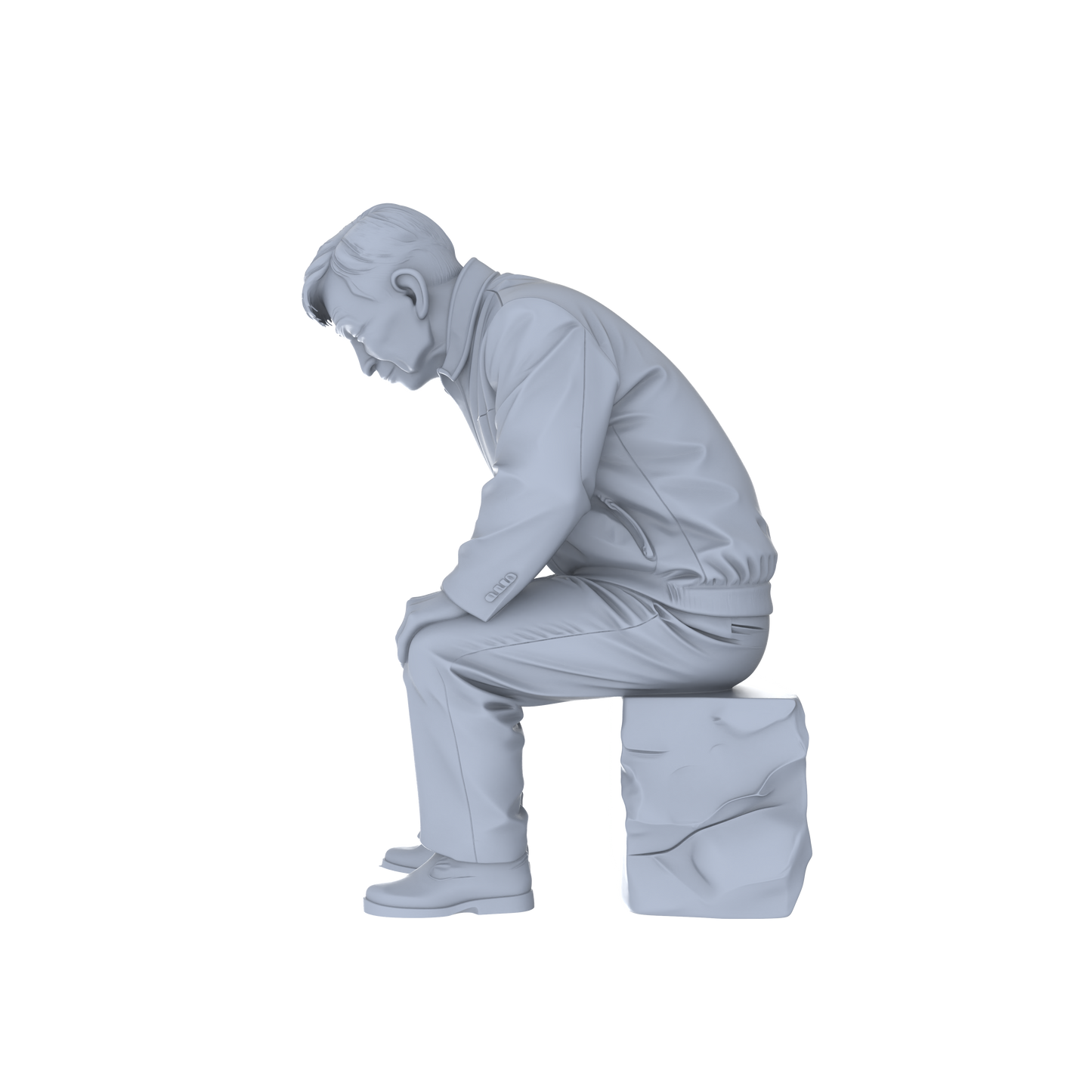 Yao's Studio LYTR129 Retro Chinese Chess Player Miniature Set Elderly Figurines for Sand Table Scene Decoration 1set