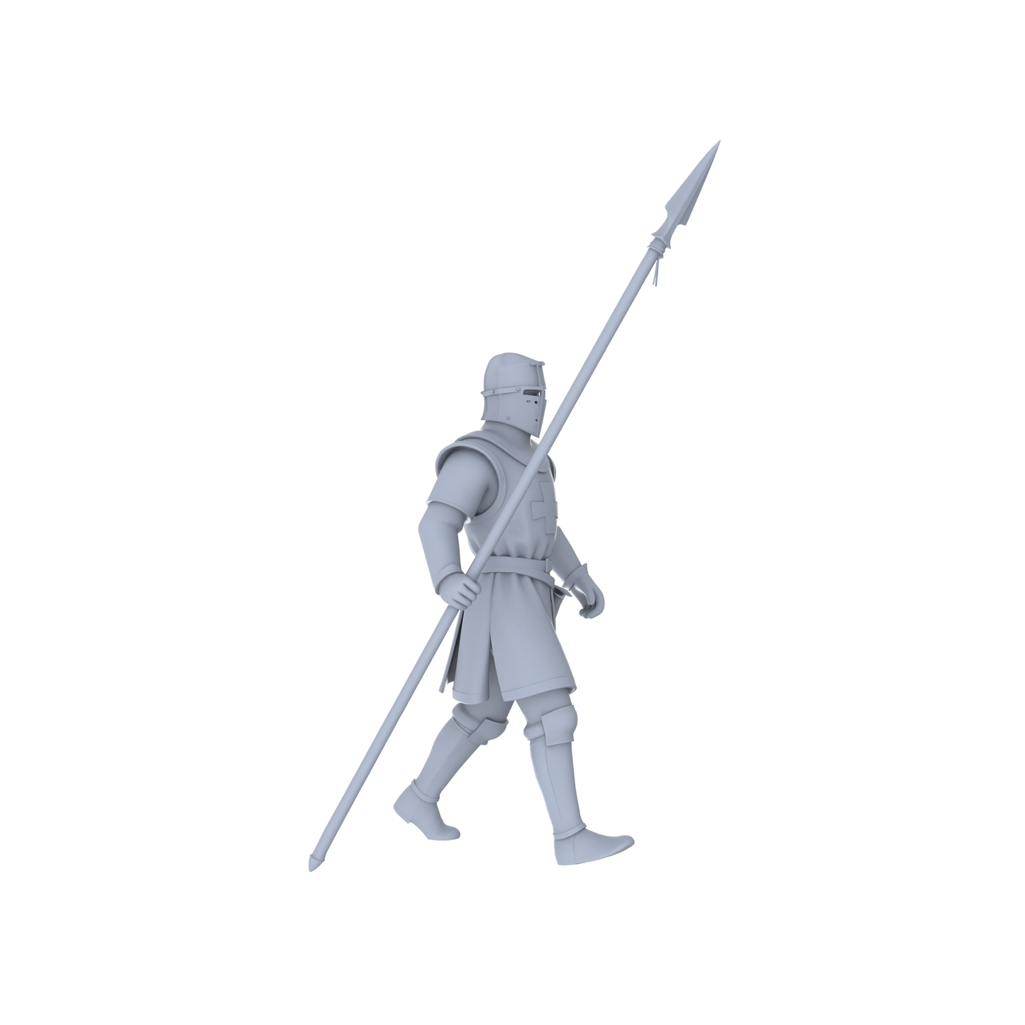 MRY-SFW LYGR047 Medieval knight, walking pose, historical theme, magic theme, wargame, resin white model, fantasy theme, wargaming miniature, scene character, figure, hand-painted S Scale