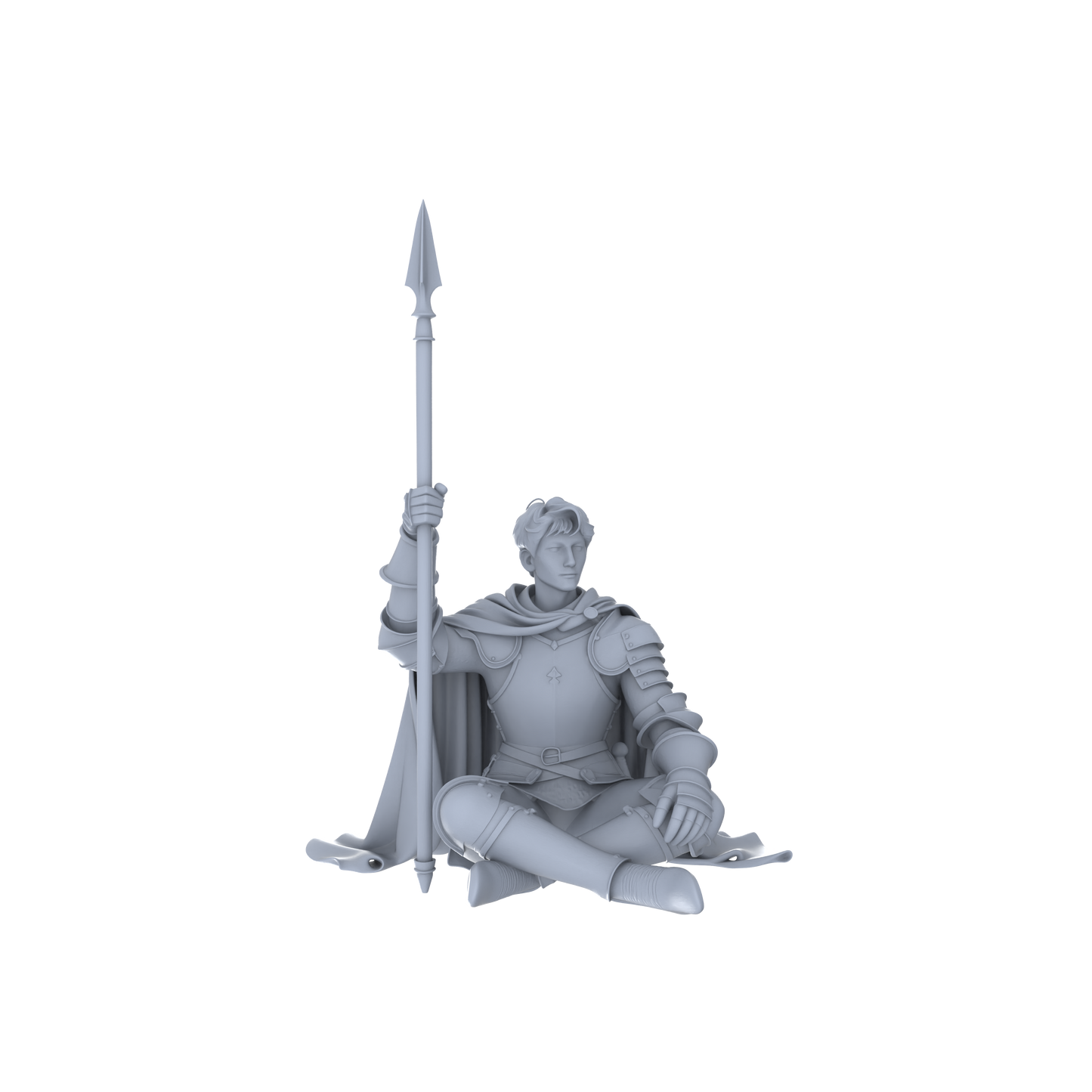 MRY-SFW LYGR048 Medieval knight, resting pose, historical theme, magic theme, wargame, resin white model, fantasy theme, wargaming miniature, scene character, figure, hand-painted S Scale