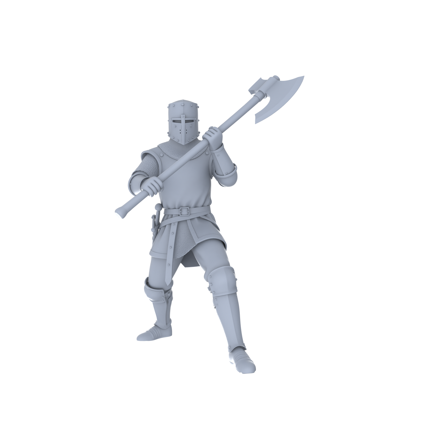 MRY-SFW LYGR049 Medieval knight, combat pose, historical theme, magic theme, wargame, resin white model, fantasy theme, wargaming miniature, scene character, figure, hand-painted S Scale