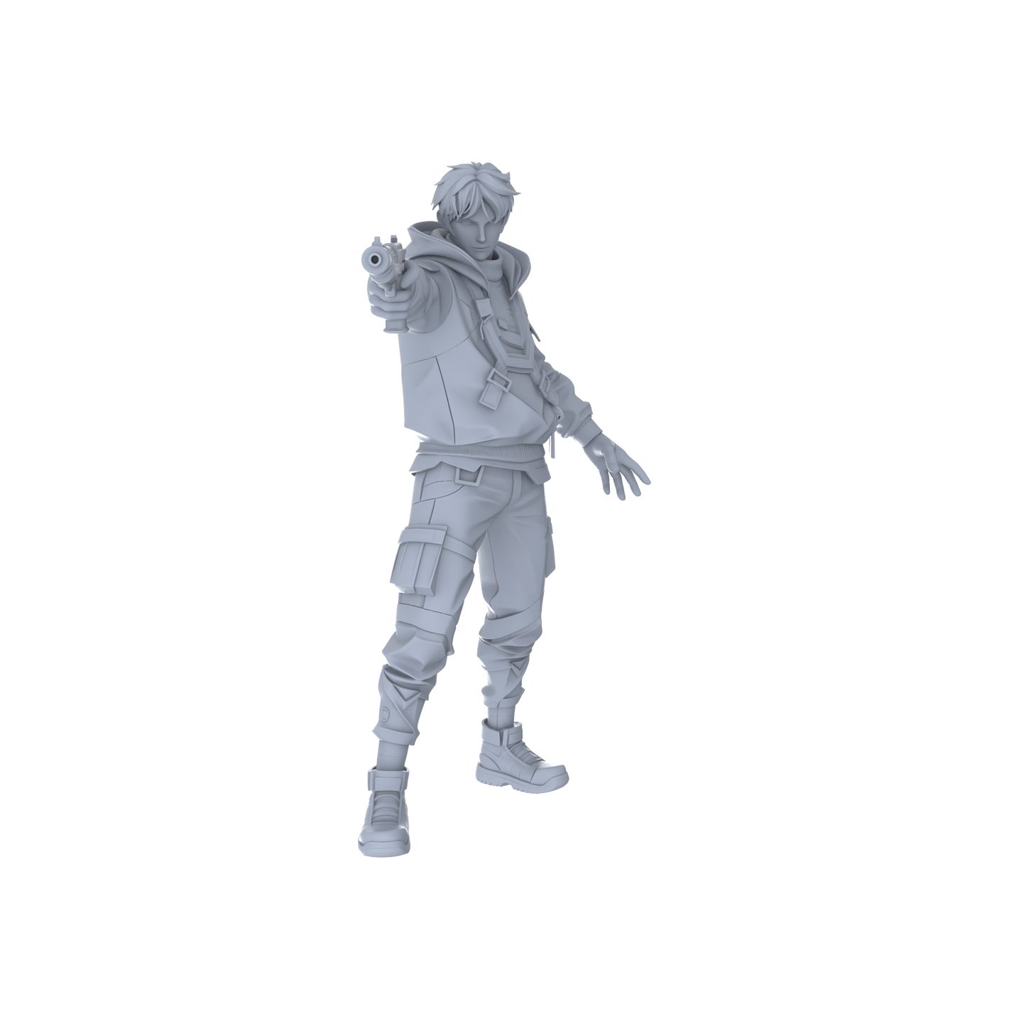 MRY-SFW LYGR068 Lurker Squad Shooting State Military Theme Wargame Resin White Model Game Theme Sci-Fi Theme Wargame Miniature Soldiers Scene Characters Figure Hand-Painted