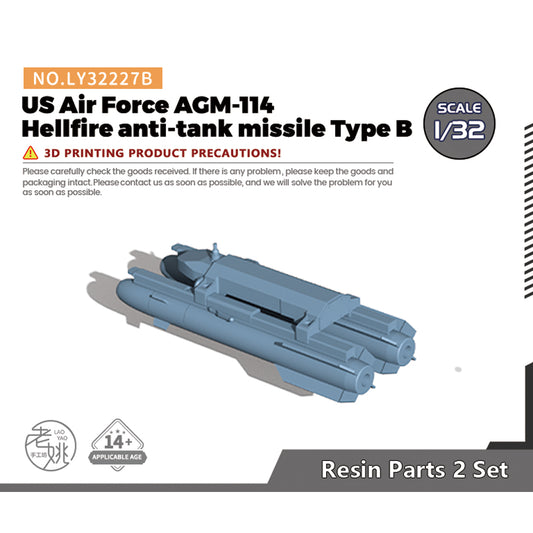Yao's Studio LY227B 1/32(35,48,72,144) Model Upgrade Parts US Air Force AGM-114 Hellfire anti-tank missile Type B