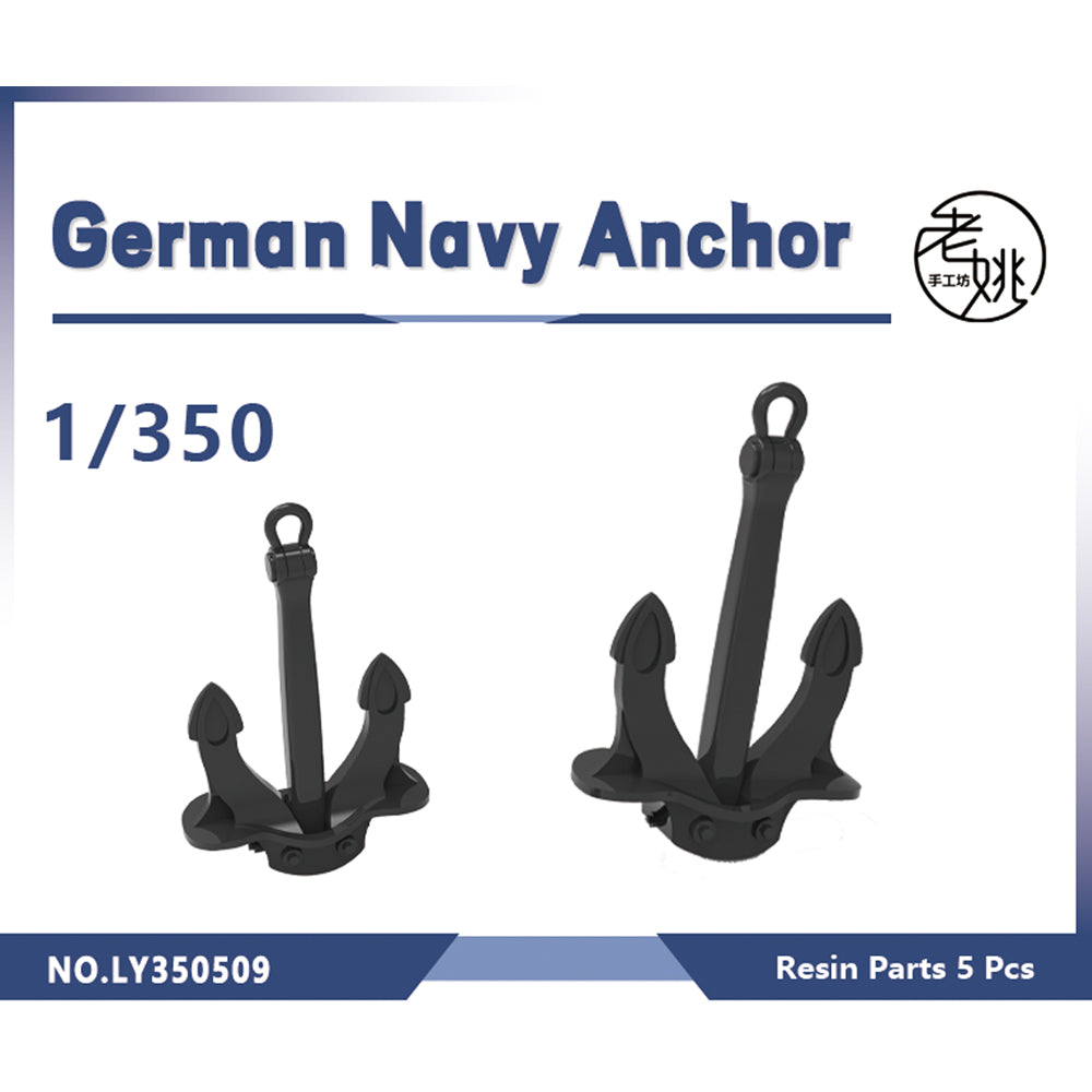 SSMODEL LY350509 1/350 Model Upgrade Parts German Navy Anchor 5pcs