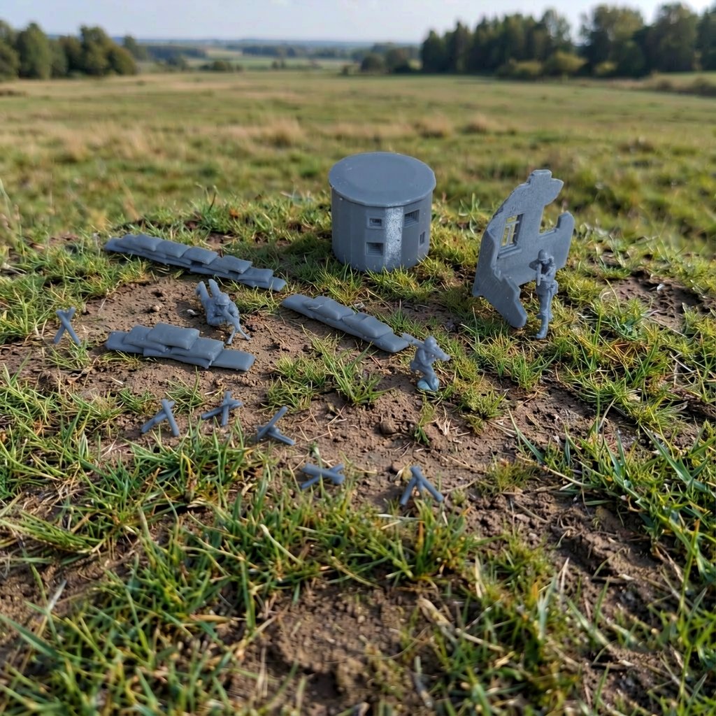 Battlefield Wreck Soldiers Scene Set Resin,Battlefield Weapons Accessories Set Resin MRY-SFW LYAF031