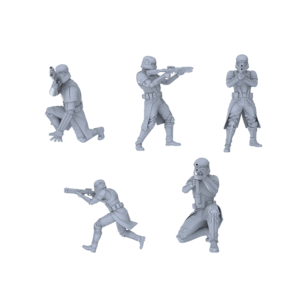 Yao's Studio LYGR008 Imperial Coastal Assault Team Miniature Figures, Wargame, Resin Model, Star Wars, Miniature Landscape 1set