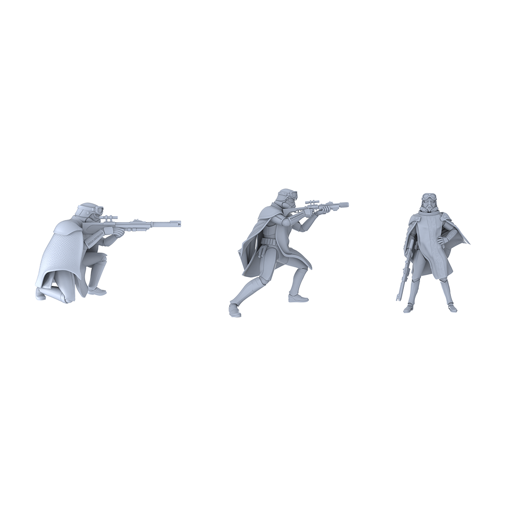 Yao's Studio LYGR014 Winter Assault Team red Star Wars Battle Game Resin White Model Space Theme Science Fiction Theme Battle Board Game Miniature Figures Scene Characters Scale Figure 1set