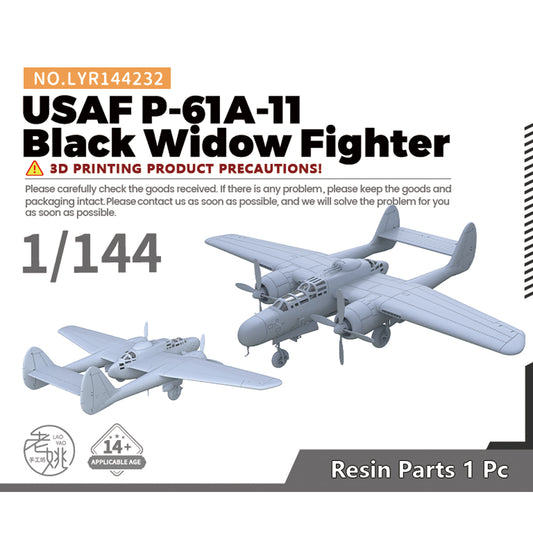 Yao's Studio LYR232 1/144(96,100,120,160,192,220) Fighter Aircraft Military Model Kit USAF P-61A-11 Black Widow Fighter