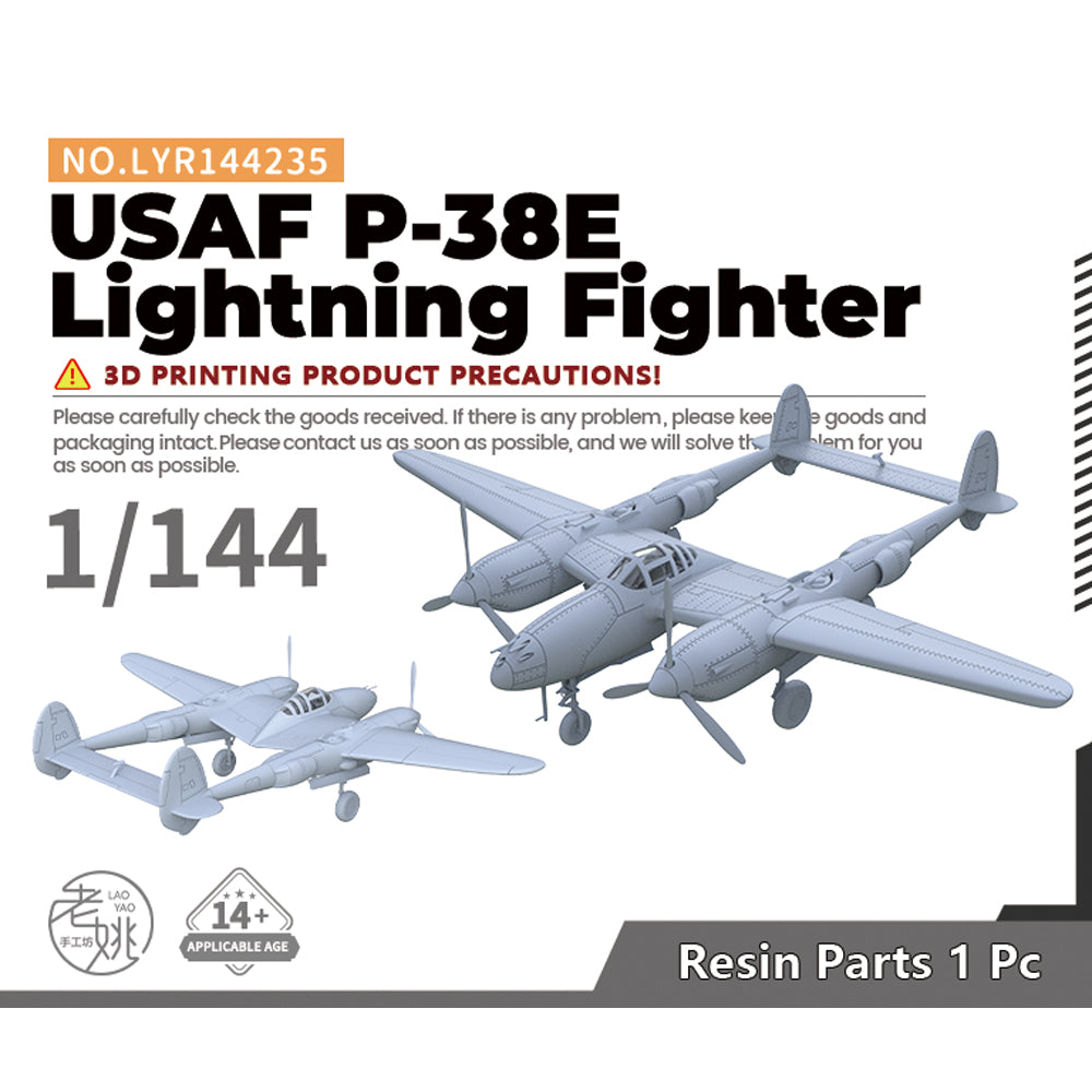 Yao's Studio LYR235 Fighter Aircraft Military Model Kit US P-38E Lightning Fighter