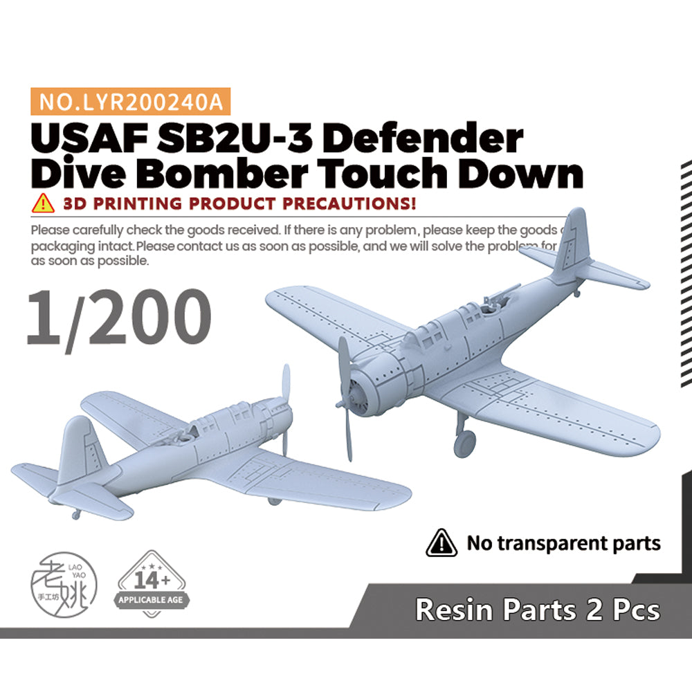 Yao's Studio LYR240 Fighter Aircraft Military Model Kit US SB2U-3 Defender Dive Bomber