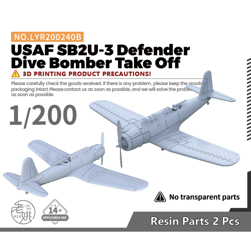 Yao's Studio LYR240 Fighter Aircraft Military Model Kit US SB2U-3 Defender Dive Bomber