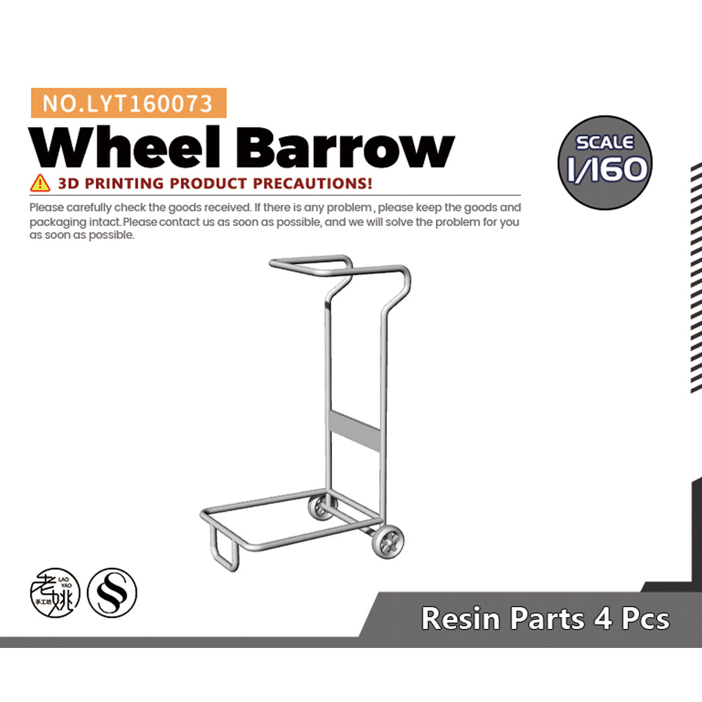 Yao's Studio LYT073 Wheel Barrow HO/OO/Z/N/TT Railroad Miniature Accessory Display Props
