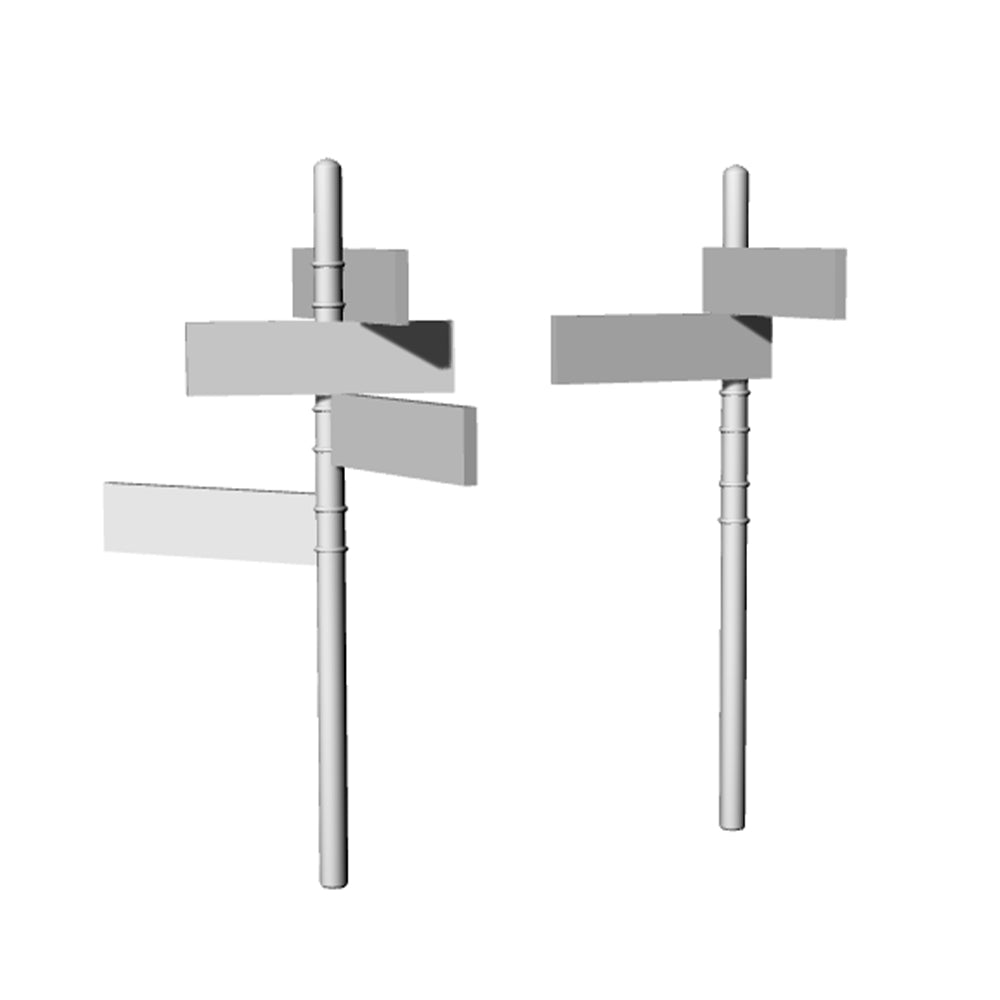 Yao's Studio LYT177 Road Guide Service Decor Sign HO/OO/Z/N/TT Railroad Miniature Accessory Display Props