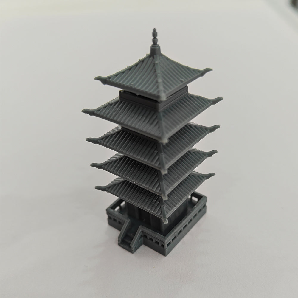 Yao's Studio LYT312 Chinese Ancient Five-Story Pagoda HO/OO/Z/N/TT Railroad Miniature Accessory Display Props