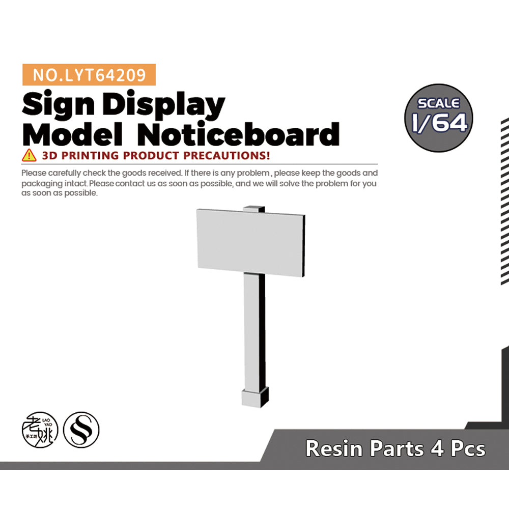 Yao's Studio LYT209 Sign Display Model Noticeboard Diecast toys car diorams