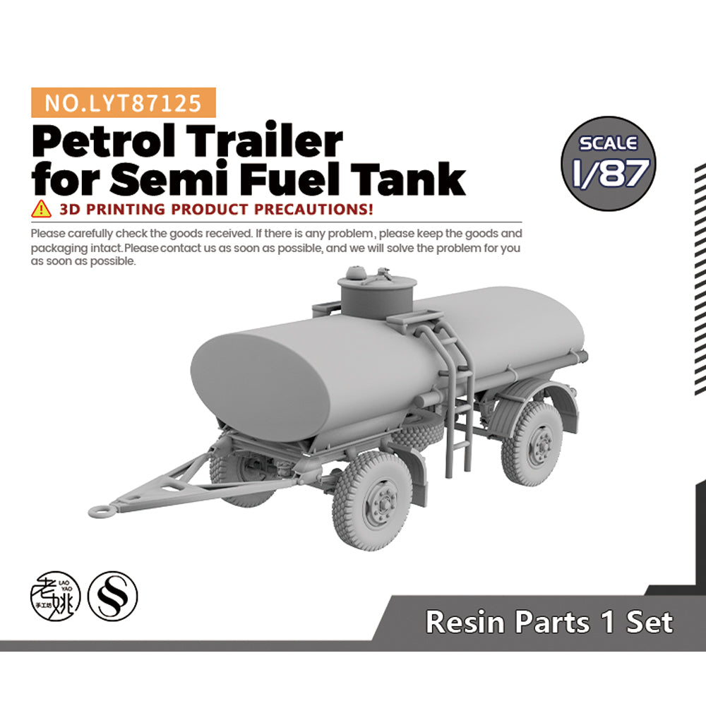 Yao's Studio LYT125 Petrol Trailer for Semi Fuel Tank Military Base Miniature Accessory Props