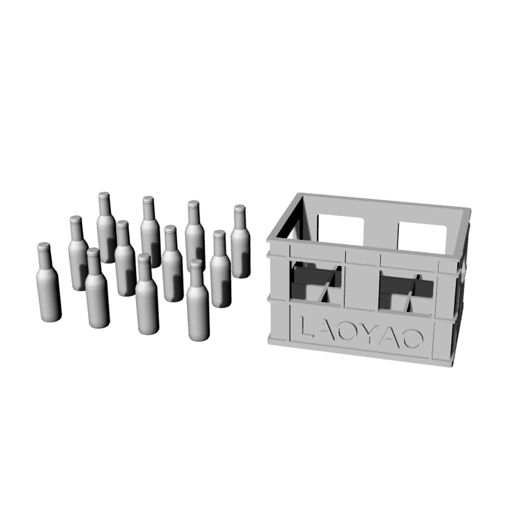 Yao's Studio LYT139 Beer Bottle & Beer Crate HO/OO/Z/N/TT Railroad Miniature Accessory Display Props