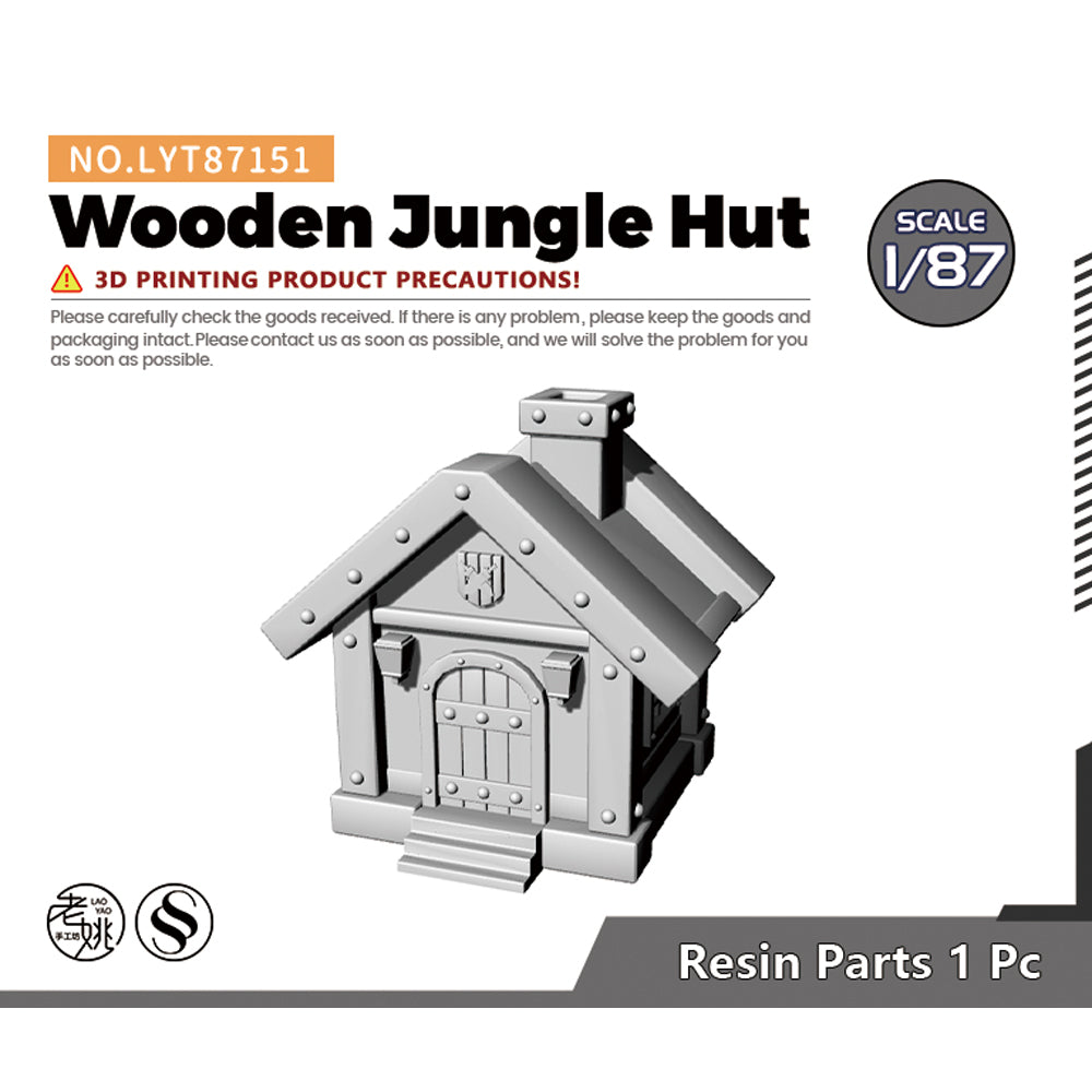 Yao's Studio LYT151 Wooden Jungle Hut HO/OO/Z/N/TT Railroad Miniature Diorama House Building