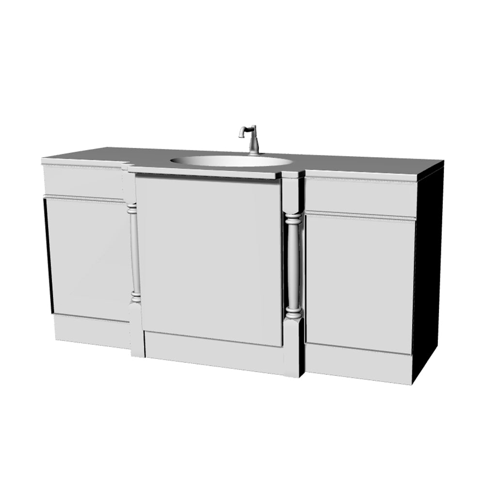 Yao's Studio LYT222 Standing Sink Wash Bowl HO/OO/Z/N/TT Railroad Miniature Accessory Display Props
