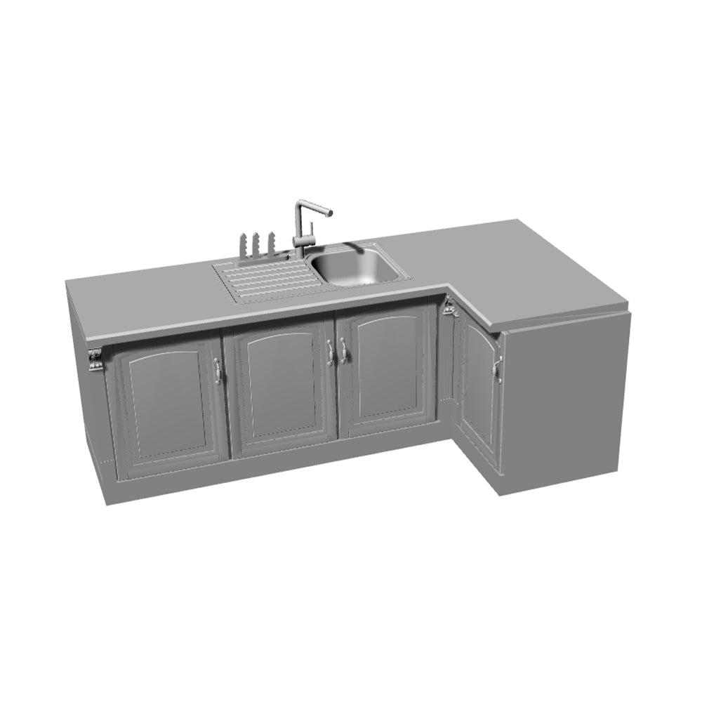 Yao's Studio LYT227 Bathroom With Sink Cabinet with Basin Faucet HO/OO/Z/N/TT Railroad Miniature Accessory Display Props