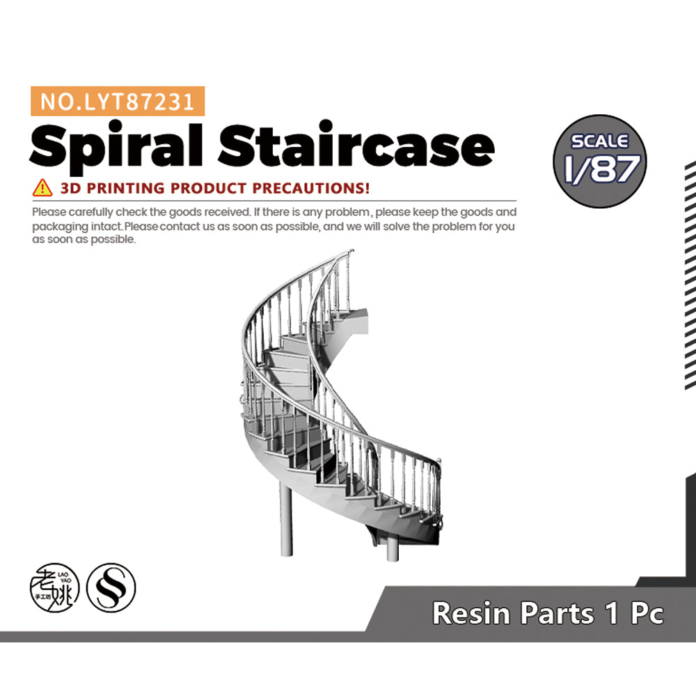 Yao's Studio LYT231 Spiral Staircase HO/OO/Z/N/TT Railroad Miniature Accessory Display Props