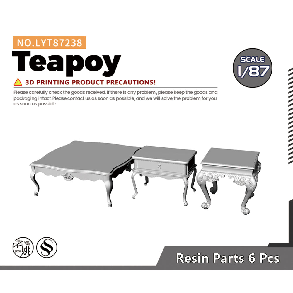 Yao's Studio LYT238 Teapoy HO/OO/Z/N/TT Railroad Miniature Accessory Display Props