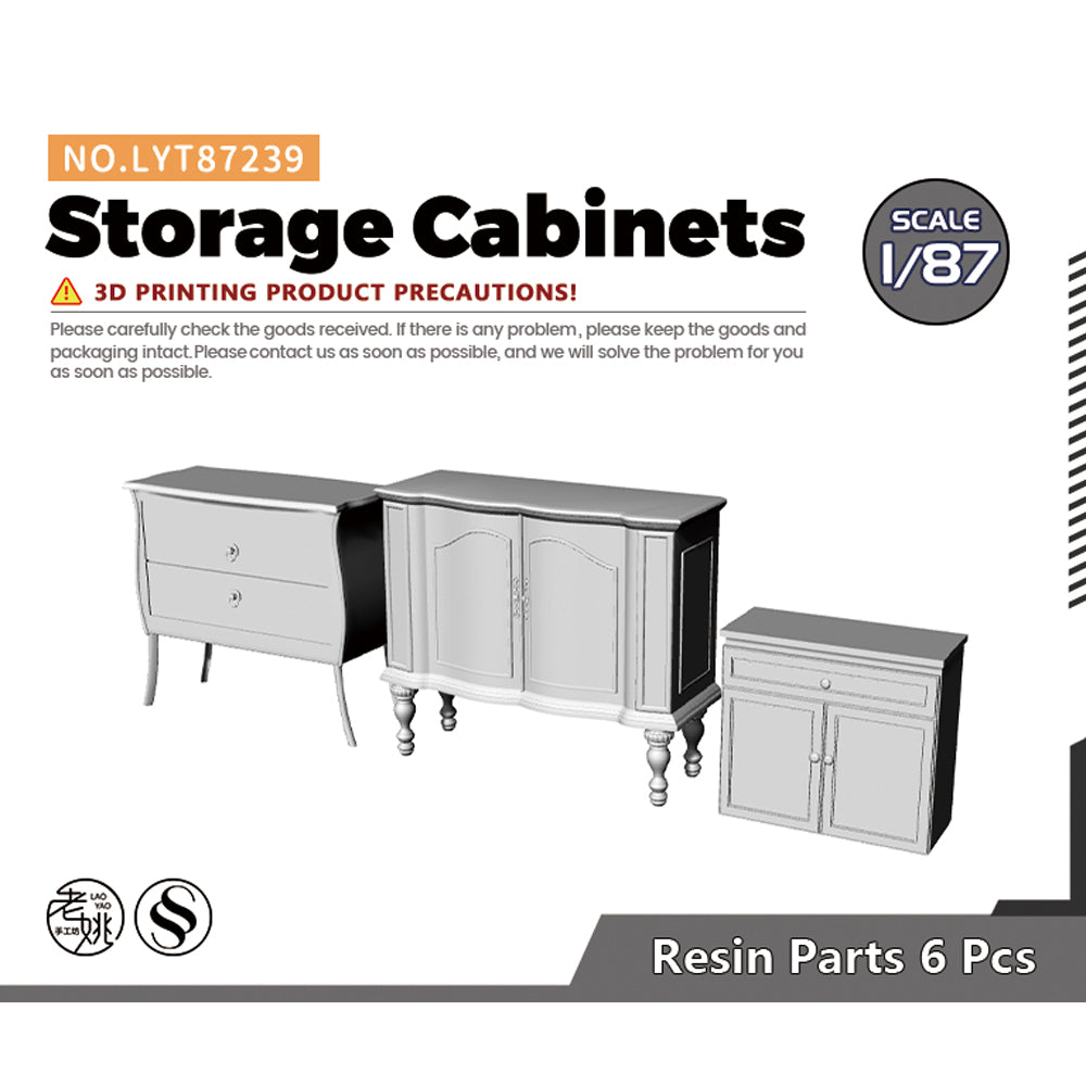 Yao's Studio LYT239 Storage Cabinet HO/OO/Z/N/TT Railroad Miniature Accessory Display Props