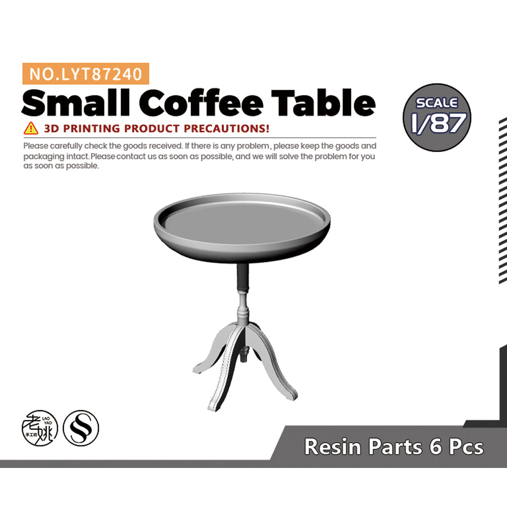 Yao's Studio LYT240 Small Coffee Table HO/OO/Z/N/TT Railroad Miniature Accessory Display Props