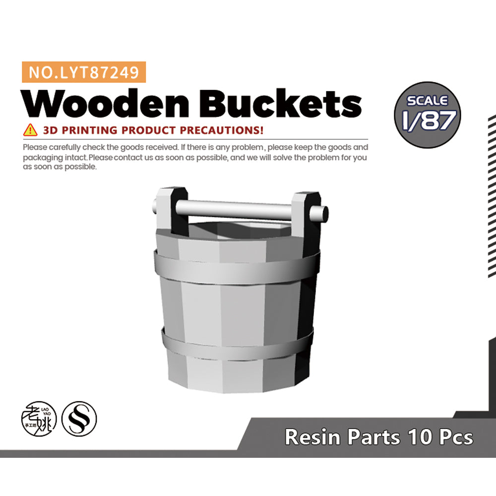 Yao's Studio LYT249 Wooden Buckets HO/OO/Z/N/TT Railroad Miniature Accessory Display Props