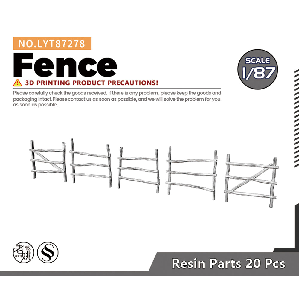 Yao's Studio LYT278 Fence HO/OO/Z/N/TT Railroad Miniature Accessory Display Props