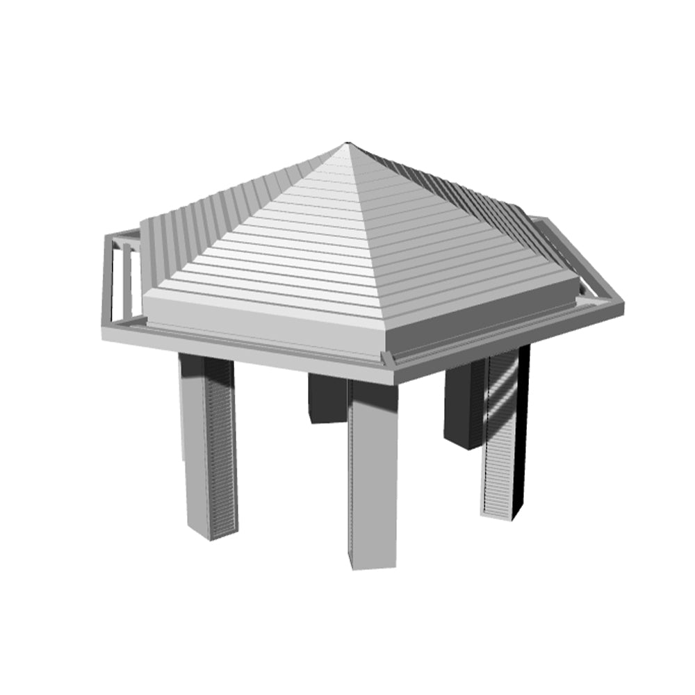 Yao's Studio LYT334 Pavilion HO/OO/Z/N/TT Railroad Miniature Accessory Display Props