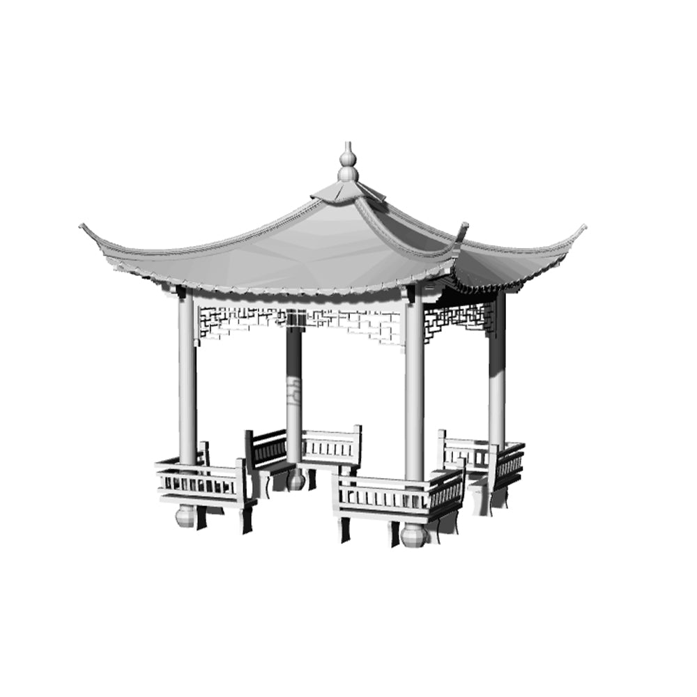 Yao's Studio LYT335 Pavilion HO/OO/Z/N/TT Railroad Miniature Accessory Display Props