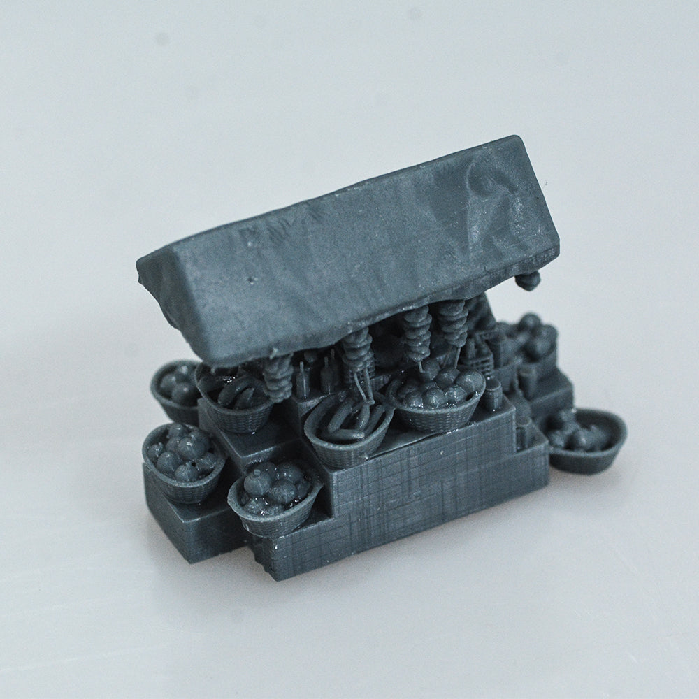 Yao's Studio LYT403 Farmers' Market Vegetable Stall Farm HO/OO/Z/N/TT Railroad Miniature Accessory Display Props