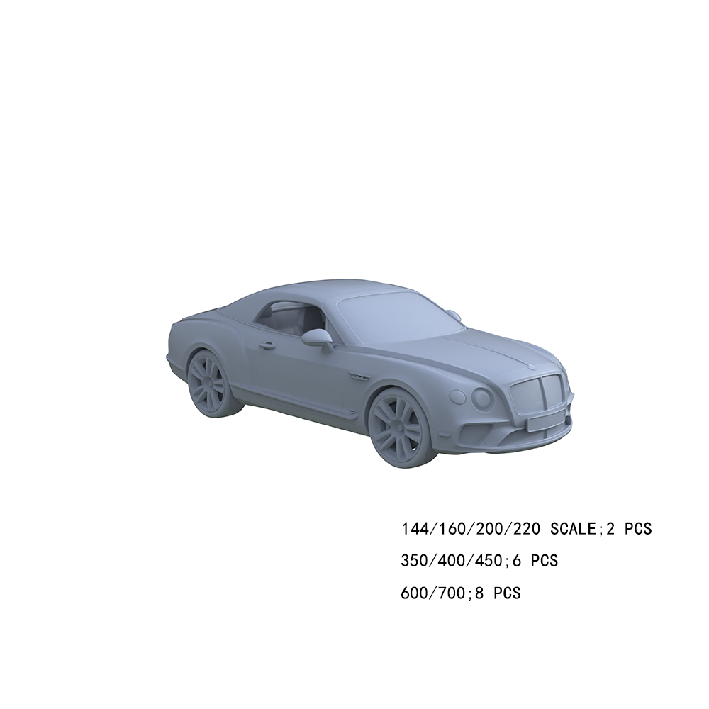 Yao's Studio LYTA001 3D Printed Sports Car Model - Multi-Scale DIY Paintable Unpainted Kit for Car Model Enthusiasts Collectible Desktop Decoration