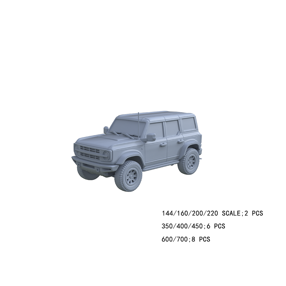 Yao's Studio LYTA007 3D Printed High-Detail Vintage Rugged Off-Road SUV Model - DIY Paintable Unpainted Kit | Multi Scale for Off-Road Car Enthusiasts