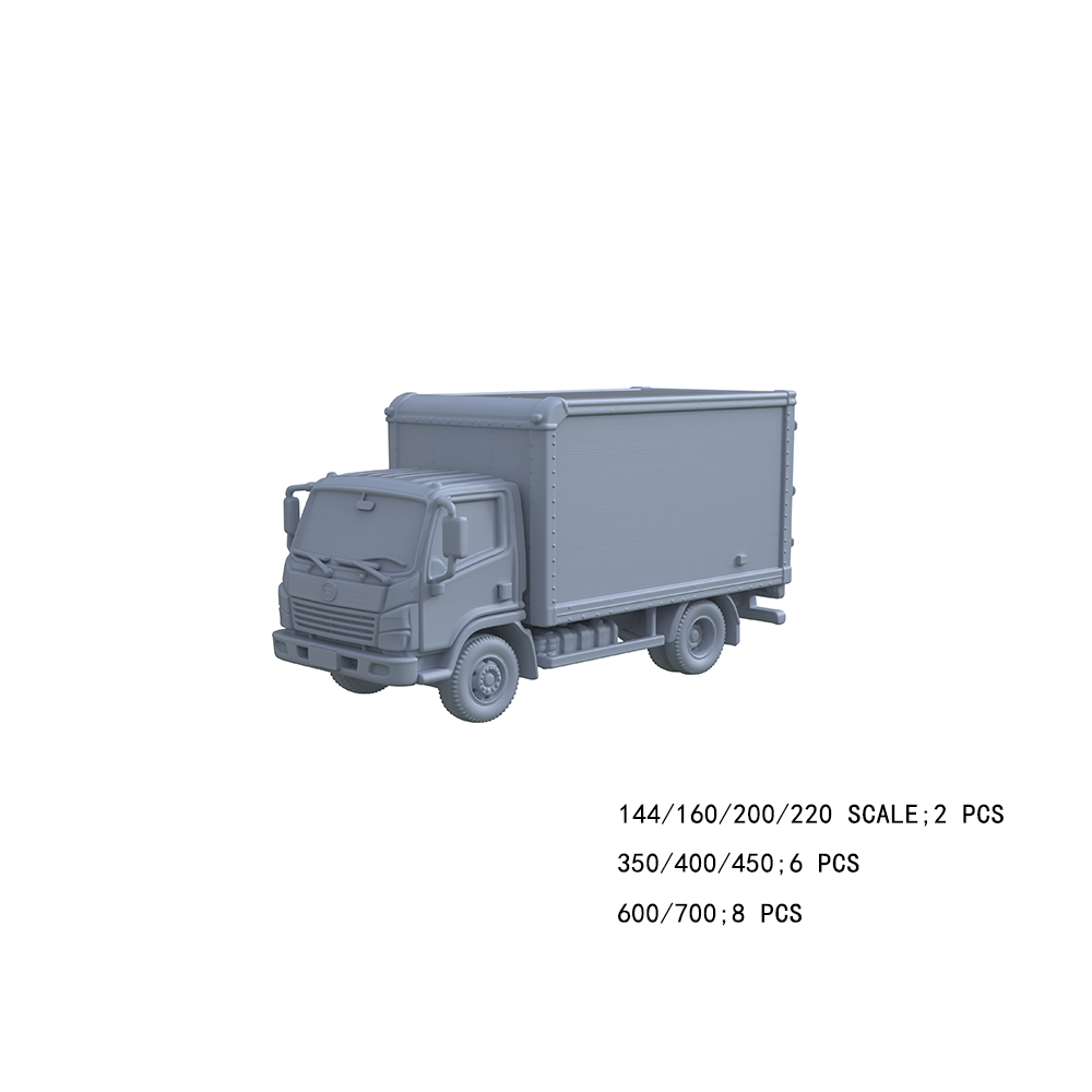 Yao's Studio LYTA019 3D Printed Box Truck Model Kits Logistics & City Diorama Accessories