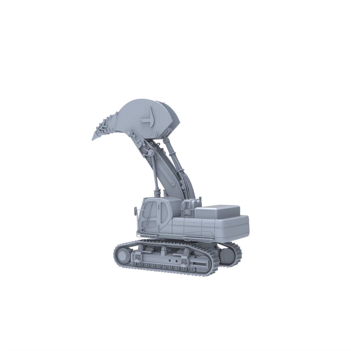Yao's Studio LYTA056 High-Detail Construction Crawler Excavator Model - Unpainted Version for Hobby Dioramas & Custom Painting