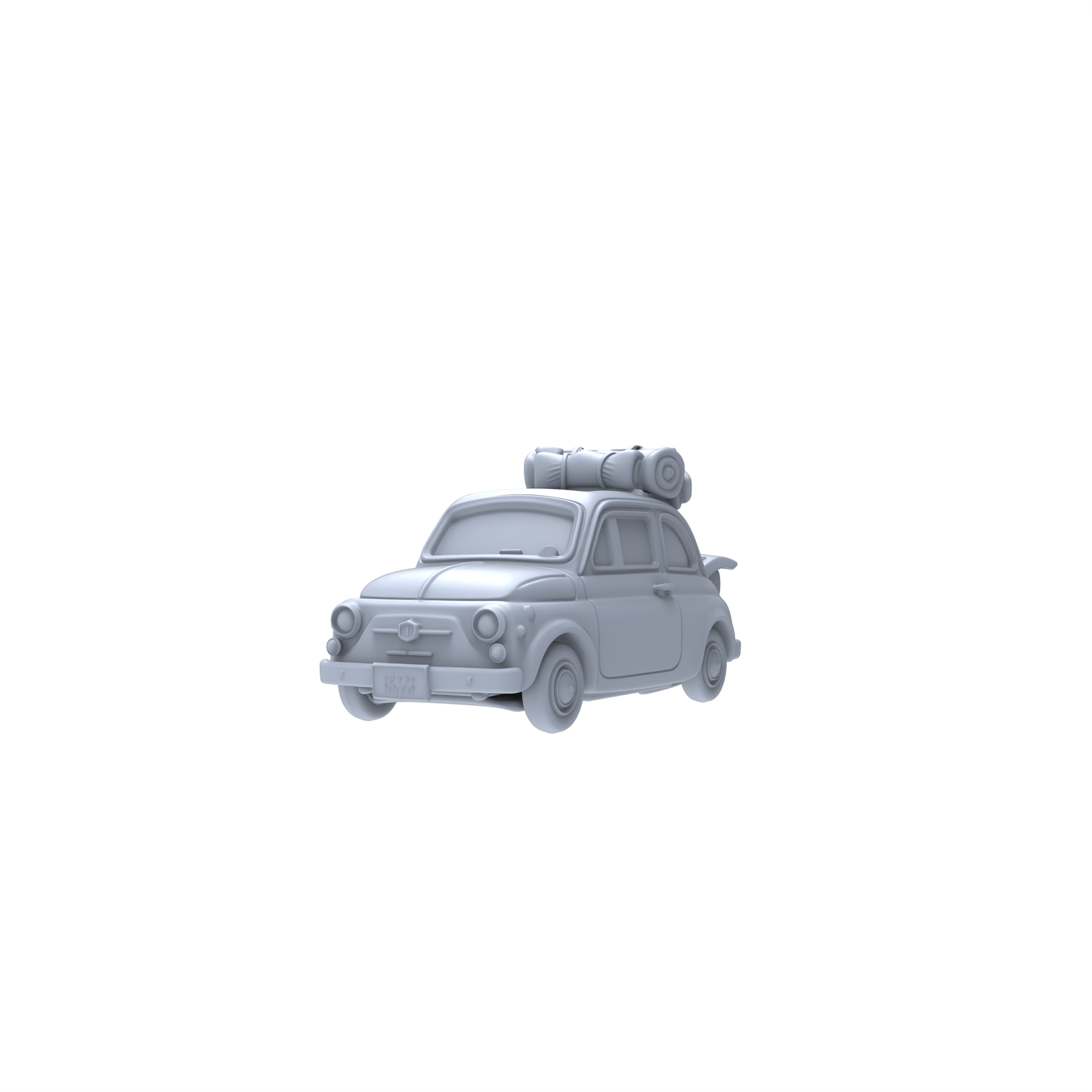 Yao's Studio LYTA067 Vintage Fiat Camping Car Model - Unpainted DIY Figurine for Outdoor/City Diorama & Hobby Painting