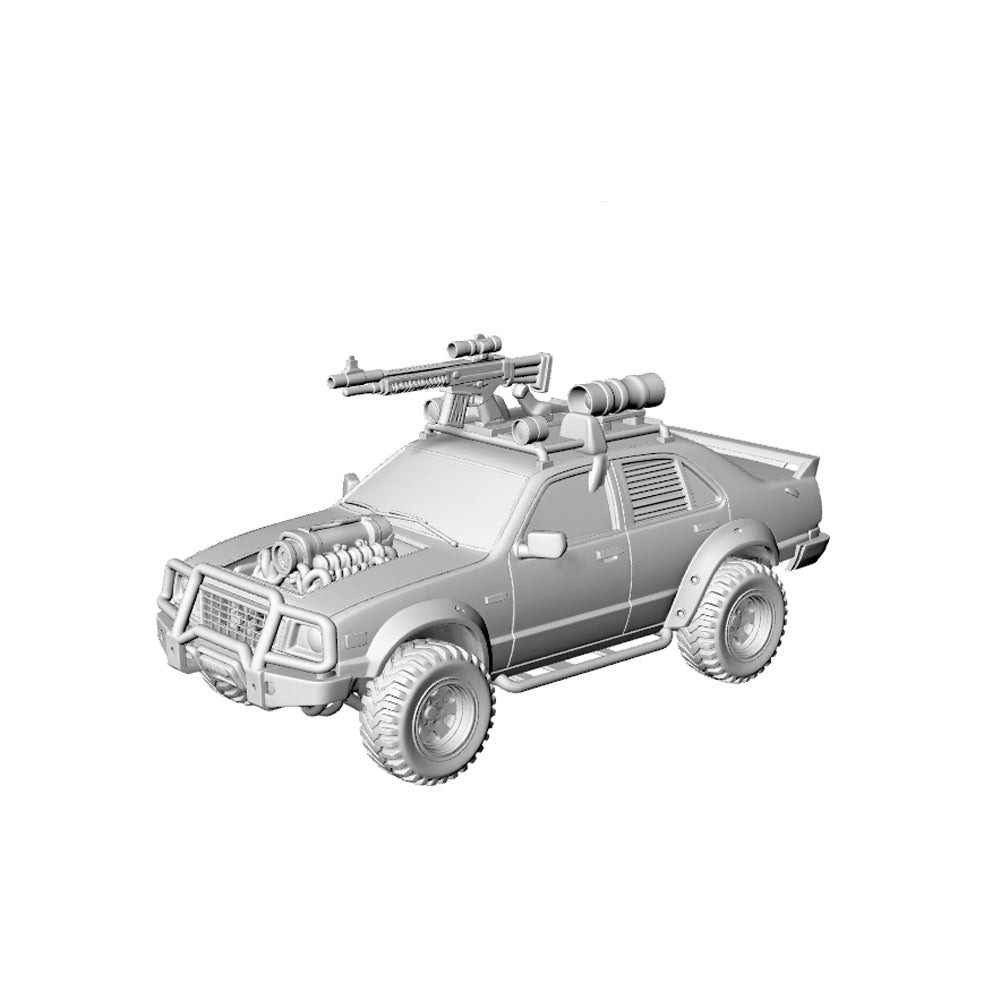 Yao's Studio LYTA165 3D Printed Post-Apocalyptic Wasteland Muscle Car with Weapon Wargame Vehicle