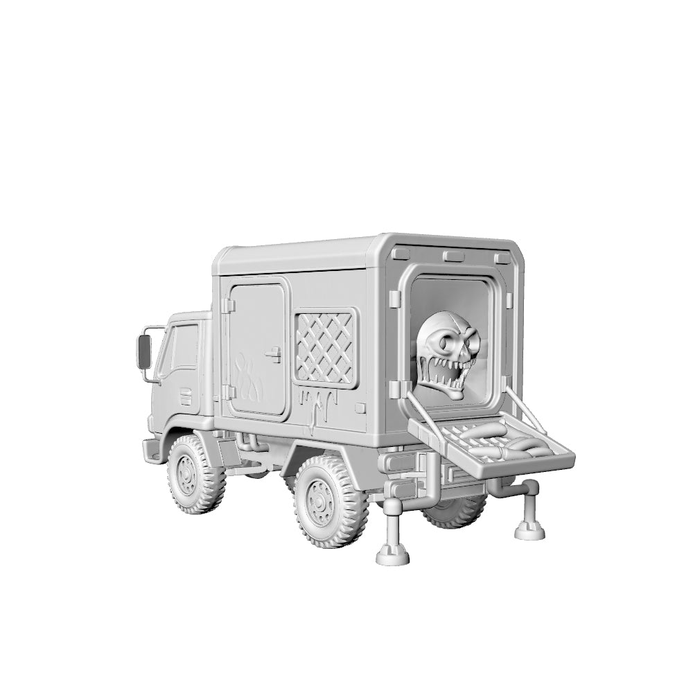 MRY-SFW LYTA178 Wasteland Zombie Lure Truck with Skull Decoy 3D Print N Scale Apocalypse Scenery