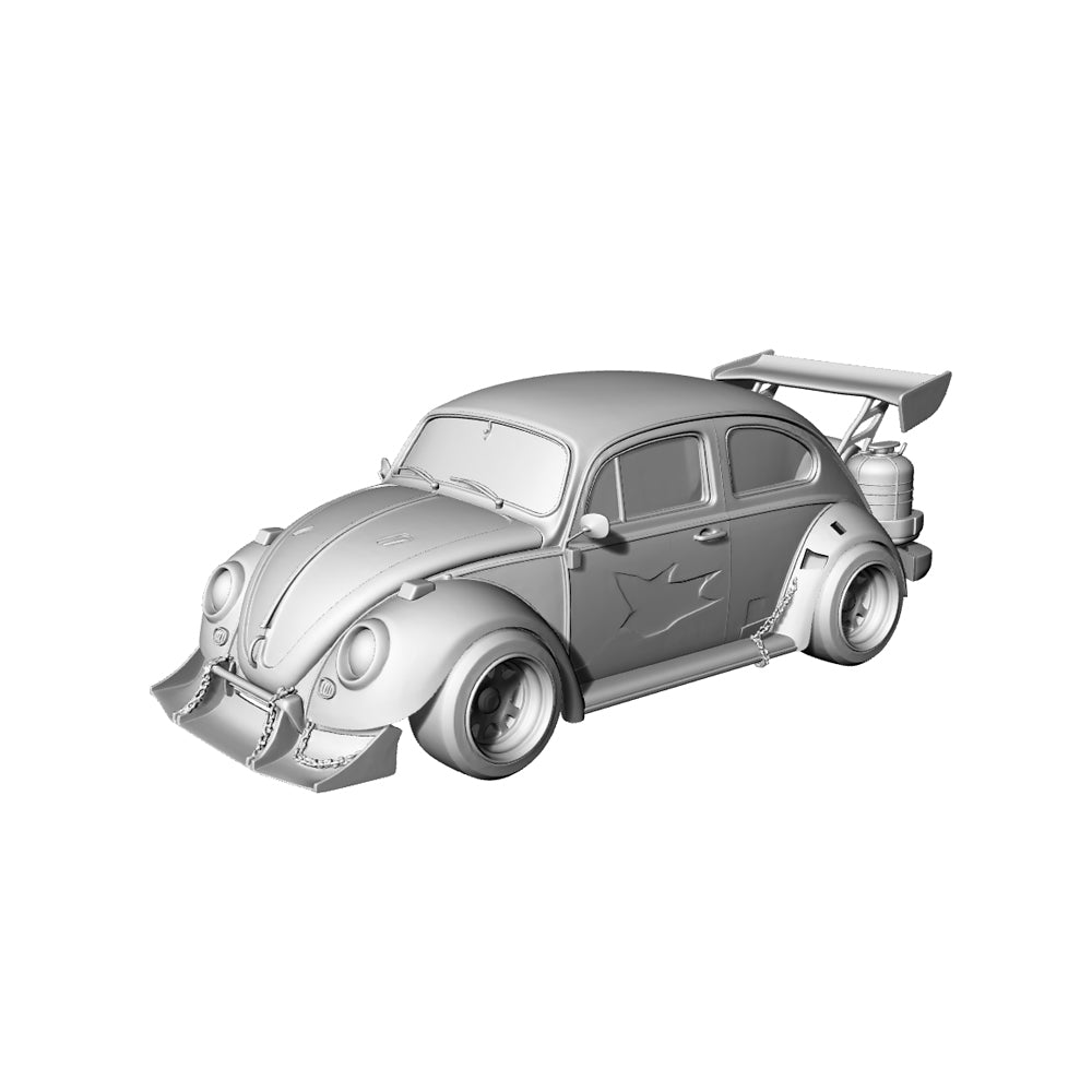 MRY-SFW LYTA185 Post-Apocalyptic Racing Modified Beetle 3D Printed Unpainted Model Miniature Diorama Accessory
