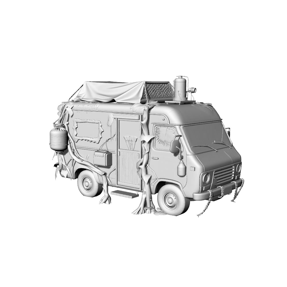MRY-SFW LYTA187 Jungle Stealth Modified RV 3D Printed Unpainted Model Miniature Diorama Accessory