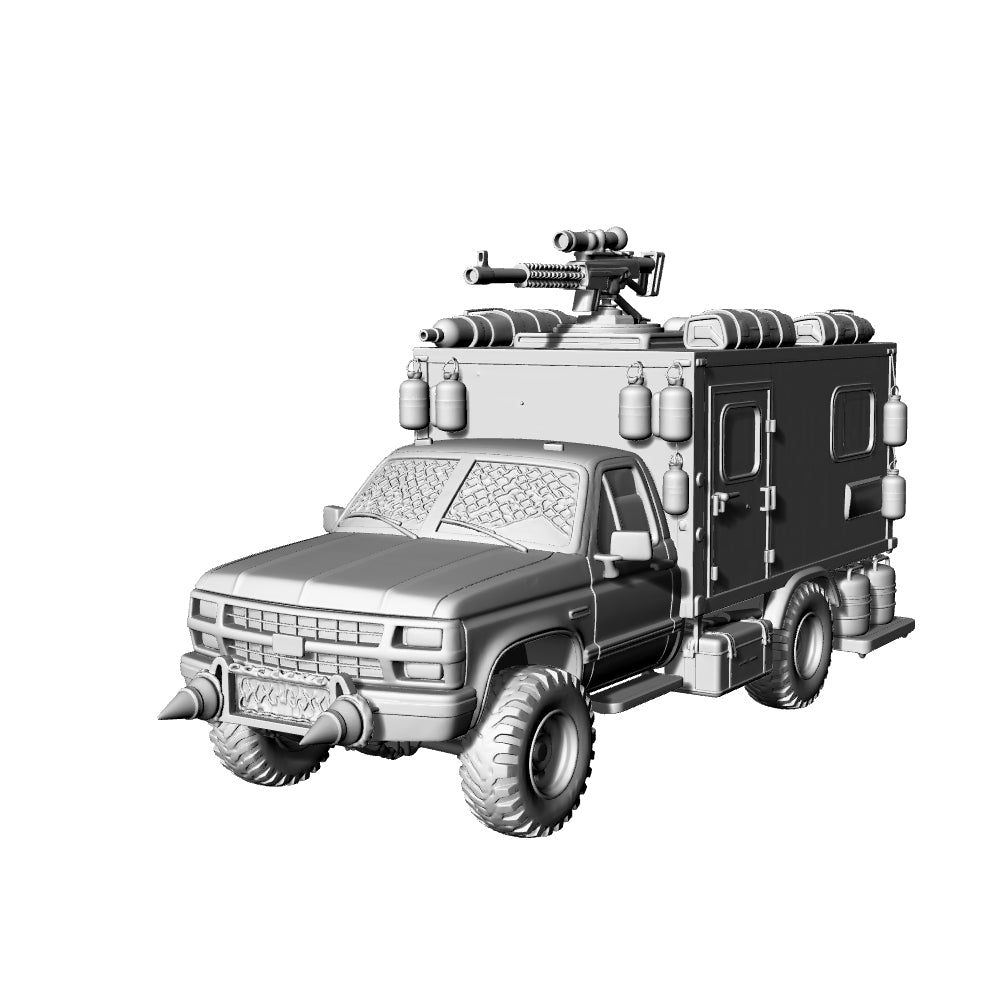 MRY-SFW LYTA189 Post-Apocalyptic Field Ambulance 3D Printed Resin Model Wasteland Tabletop Game Miniature