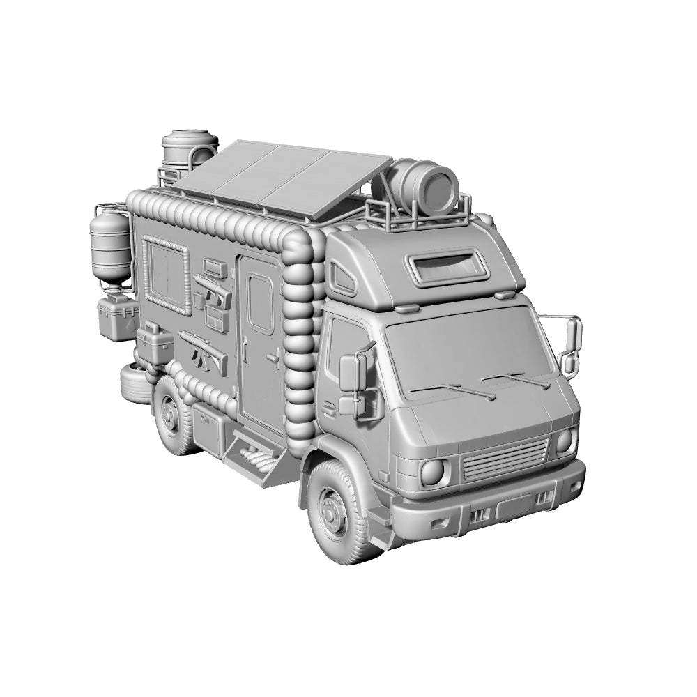 MRY-SFW LYTA190 Post-Apocalyptic Survival RV 3D Printed Miniature Tabletop Game Diorama Accessory Wasteland Vehicle