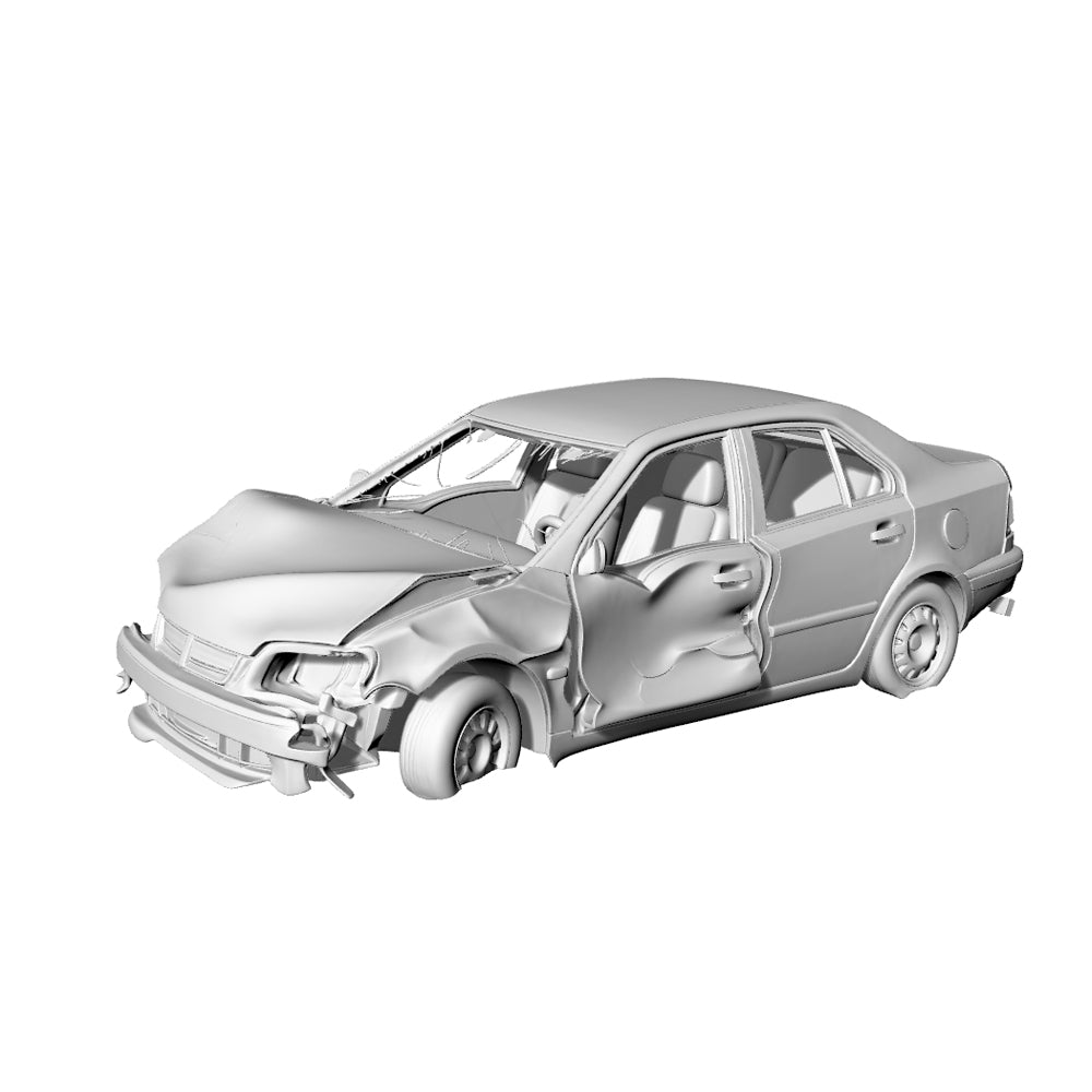 MRY-SFW LYTA197 Battle-Damaged Executive Car 3D Printed Wasteland Diorama Accessory