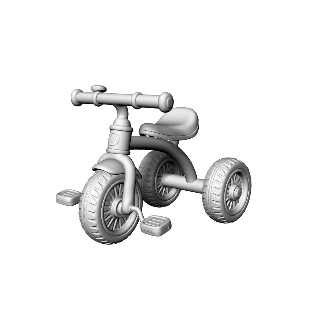 MRY-SFW LYTA206 3D Printed Kids' Pedal Beach Tricycle Miniature Beach Play Scene Ornament